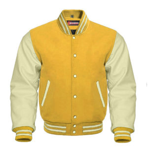 Beige Varsity Jacket