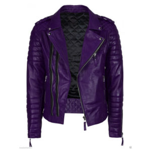 vintage leather biker jacket