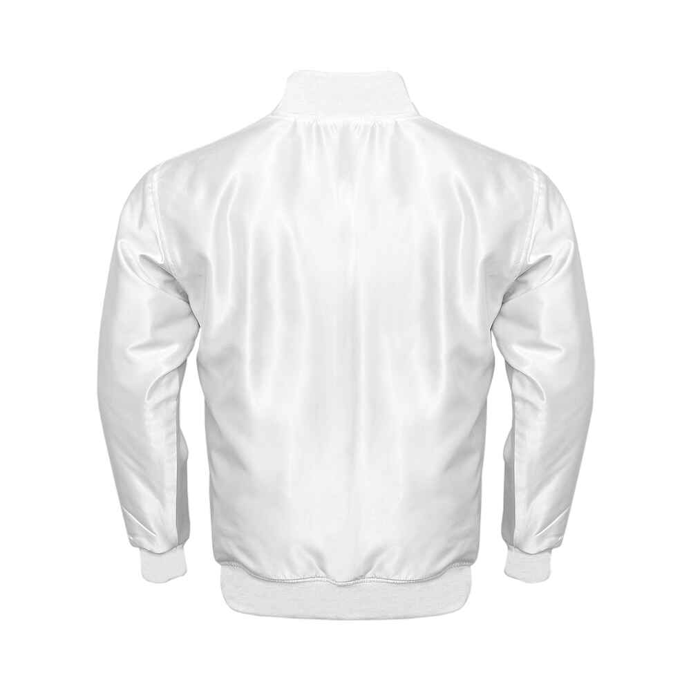 satin varsity bomber jacket