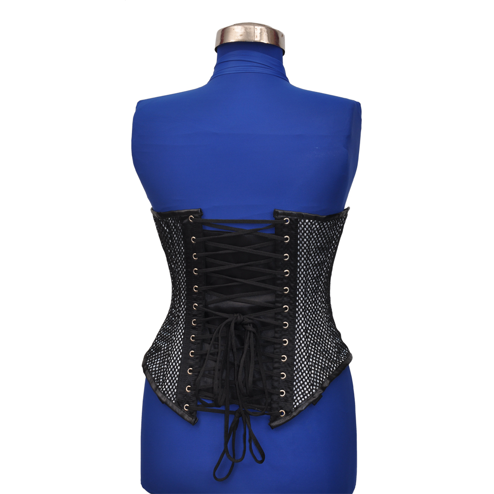 Corset Top Dress Double Steel Boned Underbust Satin and Black Best Mash Corset DC-650 - Image 2