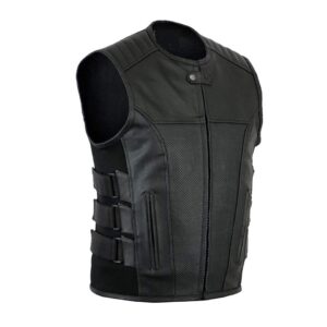 leather motorcycle vest