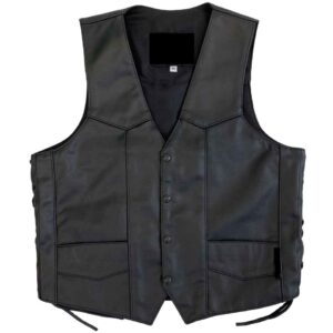 leather biker vest