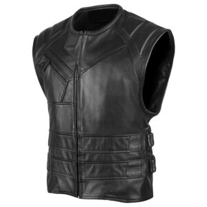 bikers leather vest