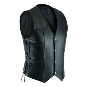 mens leather vests